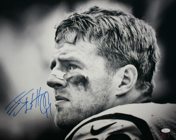 JJ Watt Autographed Houston Texans 16x20 B&W Close Up Photo- JSA W Auth/Holo