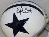 Dak Prescott Autographed Dallas Cowboys Full Size TB Helmet- JSA Witnessed Auth