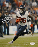 Lamar Miller Signed *White Houston Texans 8x10 Vertical Running Photo-JSA W Auth