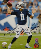 Marcus Mariota Autographed Tennessee Titans 8x10 Passing PF. Photo- JSA W Auth