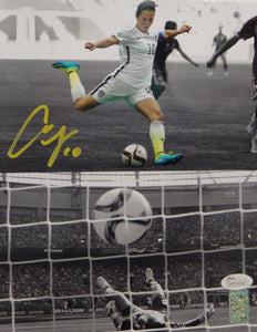 Carli Lloyd Autographed *Yellow Team USA 8x10 Dual Shot Photo- JSA W Auth