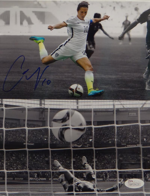 Carli Lloyd Autographed *Blue Team USA 8x10 Dual Shot Photo- JSA Witnessed Auth