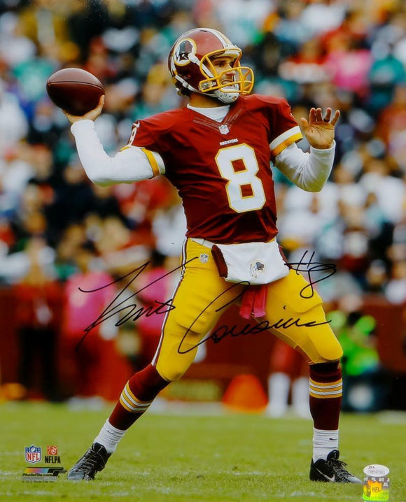 Kirk Cousins Autographed Washington Redskins 16x20 Passing PF Photo- JSA W Auth