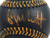 George Brett Autographed Rawlings OML Black Baseball- Beckett Authenticated