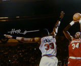 Hakeem Olajuwon Houston Autographed 16x20 Against Ewing Photo- JSA W Auth