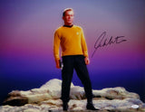 William Shatner Signed Star Trek 16x20 Standing on Rock *Blk/Right JSA W Auth