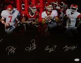 Kolb Keenum Klingler Ware Ward Autographed 16x20 U of H QB's Photo- JSA W Auth