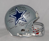 Tony Dorsett Autographed Dallas Cowboys F/S ProLine Helmet w/ 9 Insc- JSA W Auth