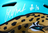 Laviska Shenault Jr Autographed Jaguars F/S Flash Speed Helmet-Beckett W Holo