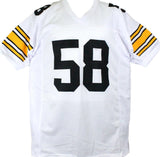 Jack Lambert Autographed White Pro Style Jersey w/HOF-Beckett W Hologram *Silver