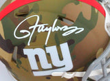 Lawrence Taylor Autographed NY Giants Camo Mini Helmet- Beckett W *White