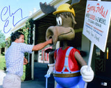 Chevy Chase Autographed 16X20 Vacation Punching Moose - Beckett W Holo