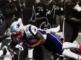 Sony Michel Signed Patriots 16x20 PF TD B/W Spotlight Photo  - Beckett Auth *Wh