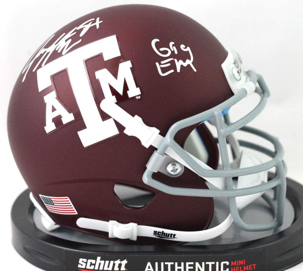 Jace popular Sternberger, Texas A&M, signed Mini Helmet Authentication by Tri Star Sport