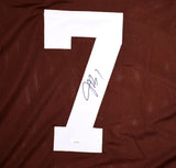 Jacoby Brissett Autographed Brown Pro Style Jersey - JSA W *Black