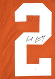 Earl Campbell Autographed Orange College Stat Style Jersey - Beckett W Hologram