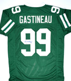 Mark Gastineau Autographed Green Pro Style Jersey- JSA Witness *Blue