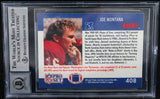 1990 Pro Set #408 Joe Montana Auto San Francisco 49ers BAS Autograph 10