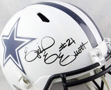 Ezekiel Elliott Signed Dallas Cowboys F/S Flat White Speed Helmet- Beckett Auth