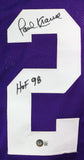 Paul Krause Autographed Purple Pro Style Jersey w/ HOF- Beckett W *Black