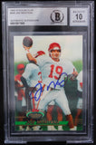 1993 Stadium Club #440 Joe Montana Auto Kansas City Chiefs BAS Autograph 10