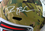 Deion Sanders Signed Atlanta Falcons F/S Camo Speed Helmet - Beckett W Auth *Wh