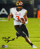 Taulia Tagovailoa Autographed Maryland Terps 8x10 Running Photo-Beckett W Holo