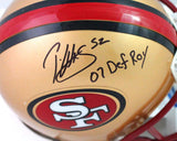 Patrick Willis Signed 49ers 96-08 Mini Helmet w/ 07 Def Roy- Beckett W *Black