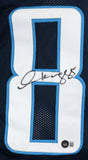 Derrick Mason Autographed Blue Pro Style Jersey-Beckett W Hologram *Black