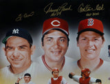 Berra, Bench, Fisk & Carter Autographed HOF Catchers 16x20 Photo Steiner Aut