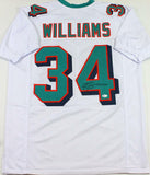 Ricky Williams Autographed White Pro Style Jersey - Beckett W Auth *4