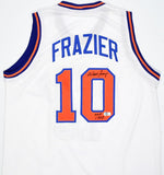 Walt Frazier Autographed White Pro Style Jersey w/HOF -Beckett W Hologram *Black