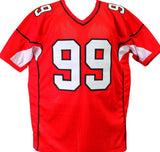 JJ Watt Autographed Red Pro Style Jersey- JSA W Auth *L9