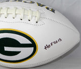 Dave Robinson Signed Green Bay Packers Logo Football w/HOF- Jersey Source Auth