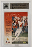 1994 Pro Line Live #61 Joe Montana Auto Kansas City Chiefs BAS Autograph 10