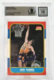 1986-87 Fleer #89 Kurt Rambis Auto Los Angles Lakers BGS Autograph 10