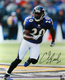 Ed Reed Autographed Baltimore Ravens 16x20 HM Running Photo-Beckett W Hologram