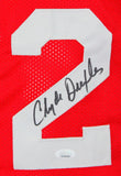 Clyde Drexler Autographed Red Pro Style Jersey- JSA W *Black