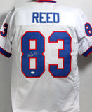 Andre Reed Autographed White Pro Style Jersey - JSA Witnessed *Silver