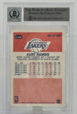 1986-87 Fleer #89 Kurt Rambis Auto Los Angles Lakers BGS Autograph 10