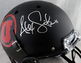 Alex Smith Autographed Utah Utes F/S Schutt Black Helmet - Beckett Auth Silver