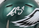 AJ Brown Autographed Philadelphia Eagles Speed Mini Helmet-Beckett W Hologram