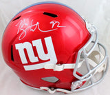 Michael Strahan Autographed NY Giants F/S Flash Speed Helmet-Beckett W Hologram