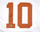 Vince Young Autographed College White Style Jersey - Beckett W Hologram *Black