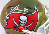 Devin White Autographed Tampa Bay Bucs Camo Speed Mini Helmet - Beckett W *White