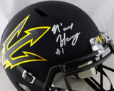 N'Keal Harry Autographed Arizona State F/S Black Riddell Helmet- Beckett Auth