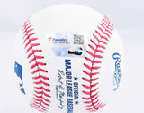 Johnny Bench Autographed Rawlings OML Baseball  - Fanatics *Blue