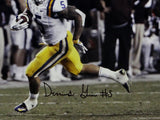 Derrius Guice Autographed LSU Tigers 16x20 Avoiding Tackle- JSA W Auth *Black