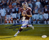 Johnny Manziel Signed Texas A&M 8x10 Looking To Pass Photo W/ Heisman- JSA W Aut