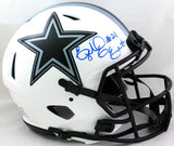 Ezekiel Elliott Autographed Cowboys Authentic Lunar F/S Helmet- Beckett W *Blue